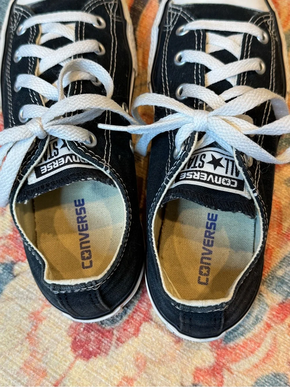 CONVERSE All-Star Kids Black & White Low-Top Canvas Sneakers